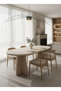 Oval Salon Yemek masası sadece görseldeki masa verilecektir